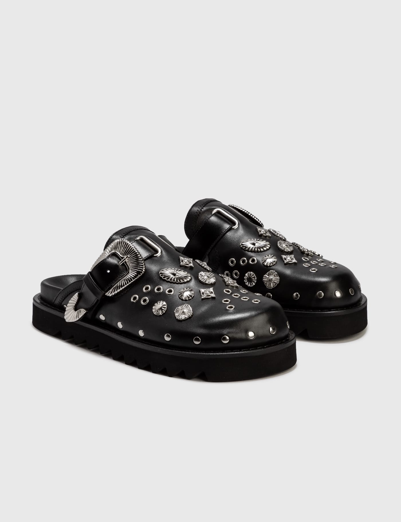 Toga Virilis - Studded Leather Slip On Sandals | HBX - Globally 