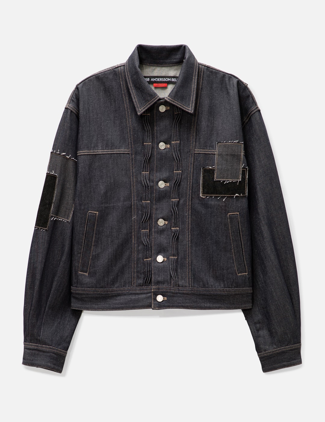 69 Jacket Andersson Bell - 패치워크 웨이브 턱 데님 재킷 | HBX