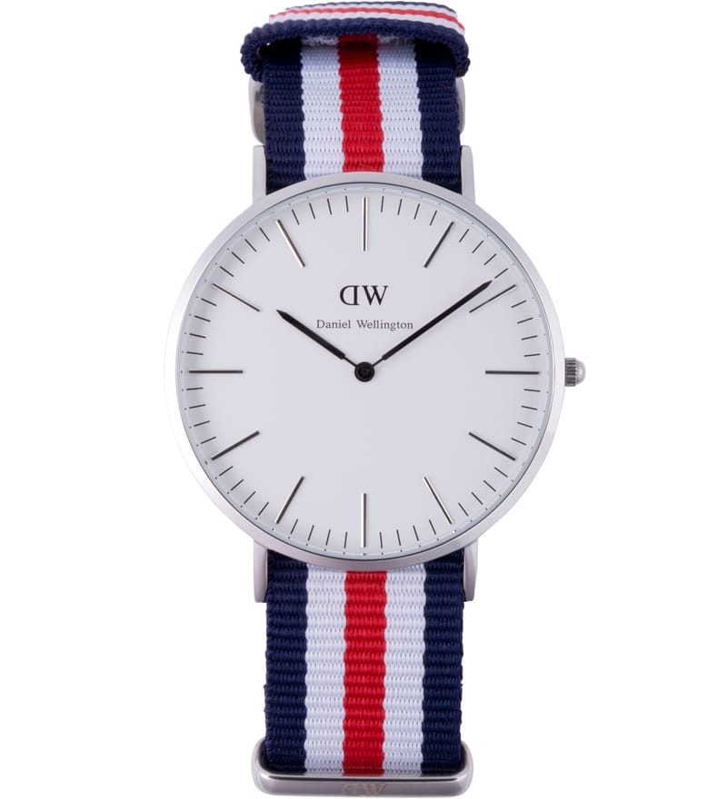 Daniel Wellington - Nato Silver Classic Canterbury 40mm Watch