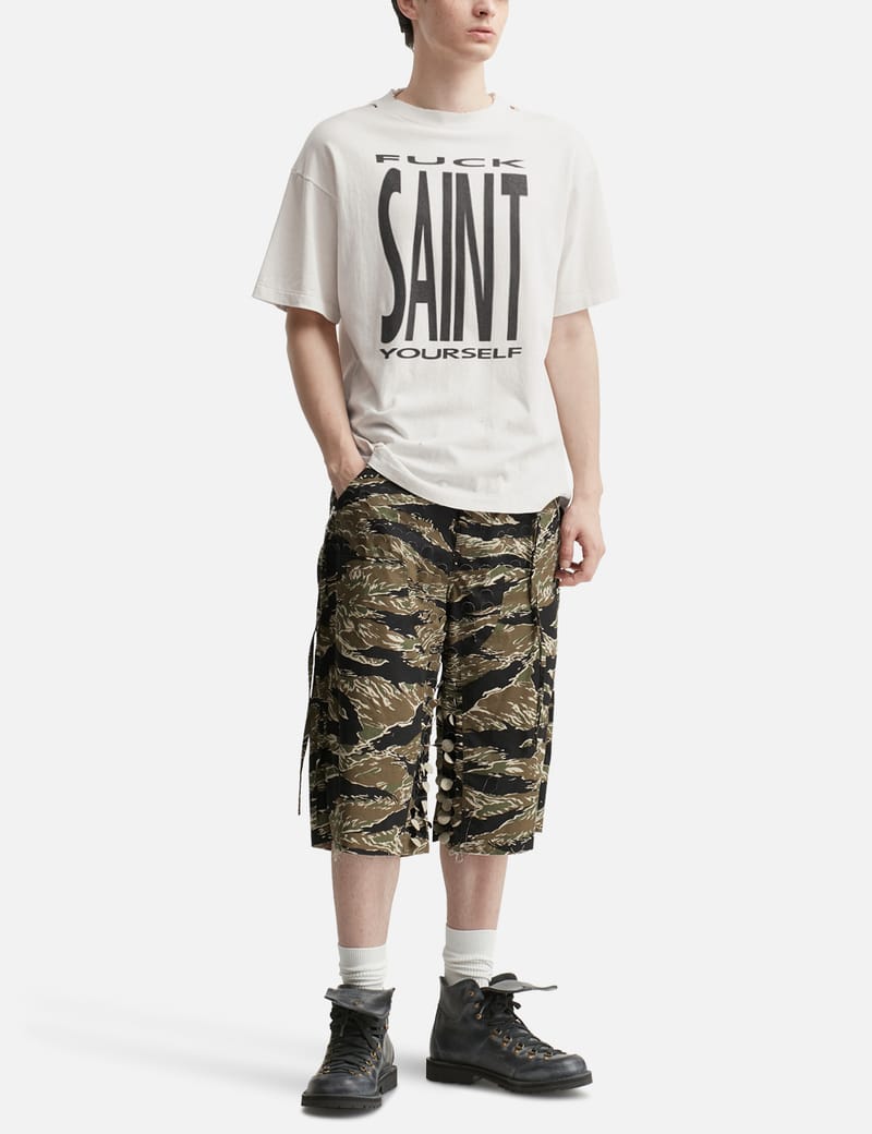 新品！SAINT MICHAEL SS TEE SAINT YOURSELF L Saint Michael - Saint Yourself Short Shirt T-shirt | HBX