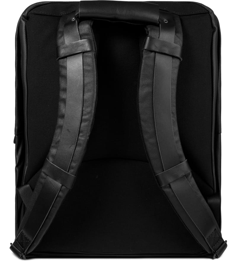 côte&ciel - Black Coated Canvas Rhine Flat Backpack | HBX