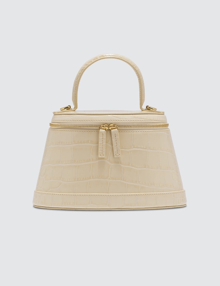 BY FAR - Annie Cream Croco Embossed Leather Bag | HBX - Globally ...