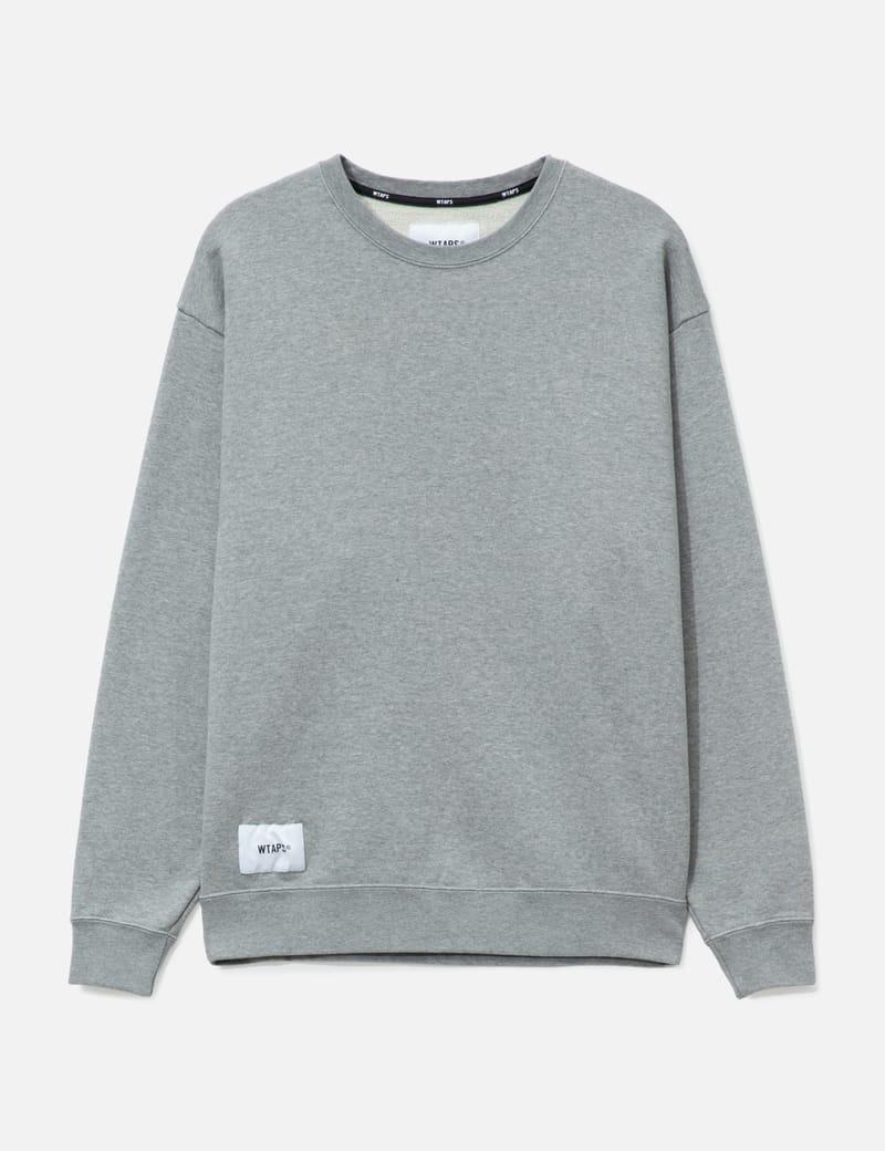 WTAPS Sign-YD / Sweater / Cotton - Cotton crewneck sweater in Ash