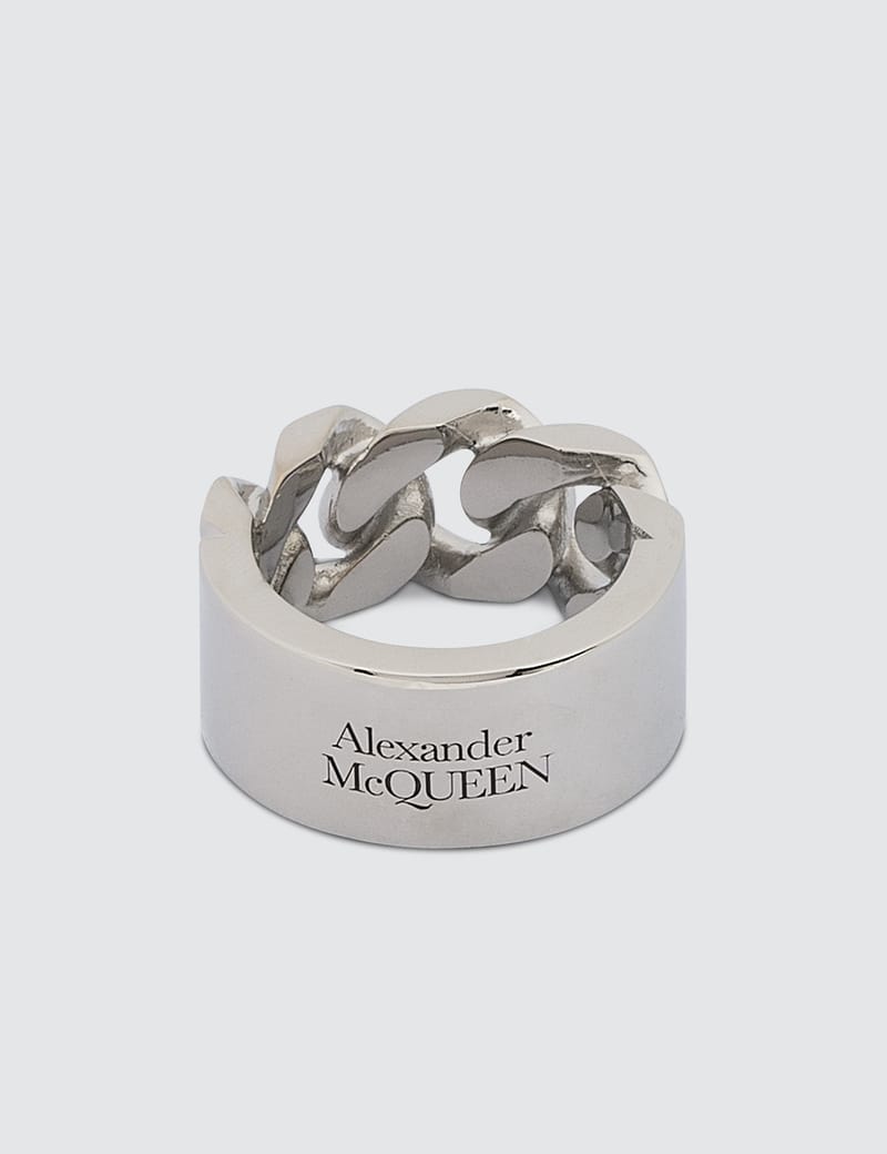 Alexander McQueen - Identity Chain Ring | HBX - ハイプビースト