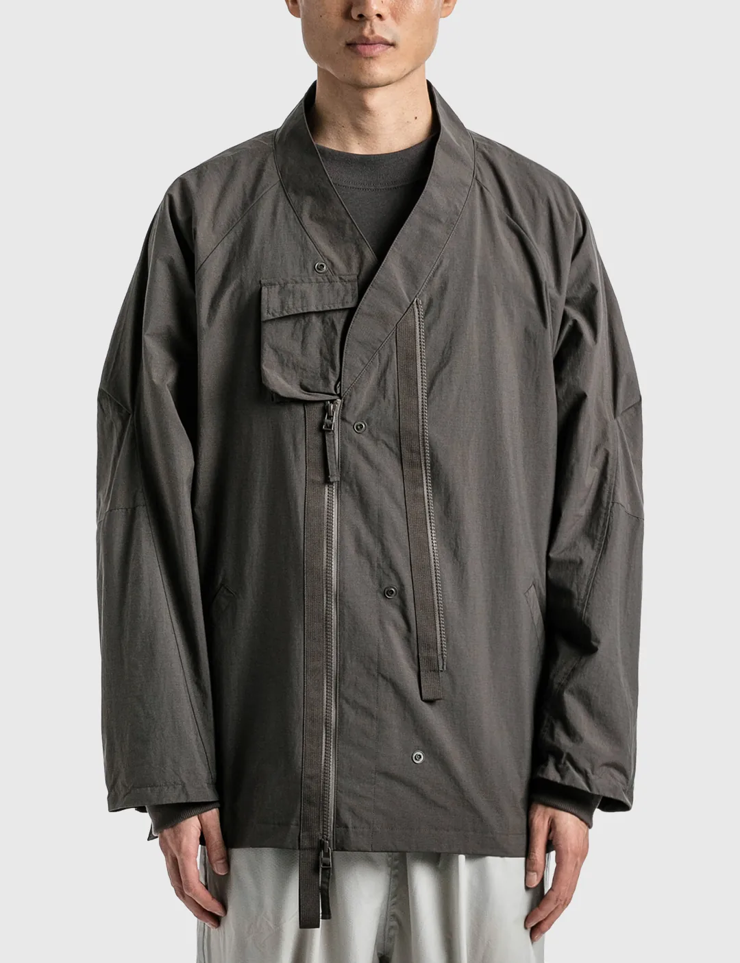 “vi-rt3” Utility 2-layers Kendo Jacket In Grey