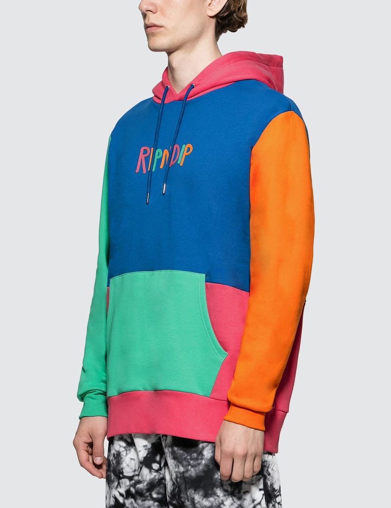 Ripndip colour cheap block hoodie