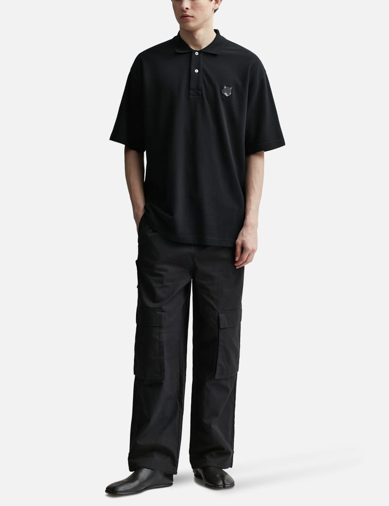 Maison Kitsuné - Bold Fox Head Patch Oversize Polo | HBX Maison Kitsuné - Bold Fox Head Patch Oversize Polo | HBX