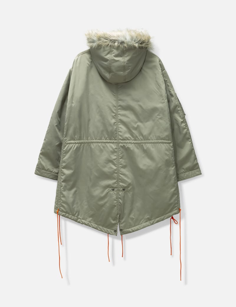 GREG LAUREN - Army Nylon Fishtail Jacket | HBX - Globally Curated