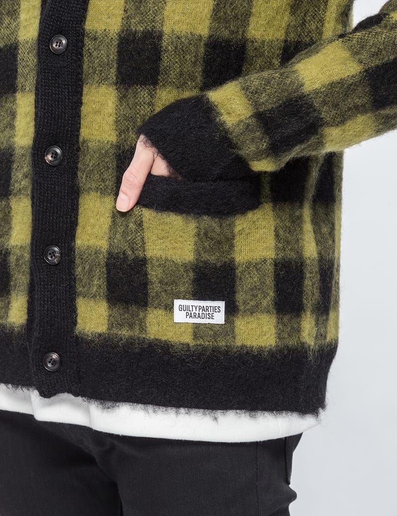 トップス WACKO MARIA CHECK MOHAIR CARDIGAN Wacko Maria - Mohair Block Check Cardigan (Type-1) | HBX