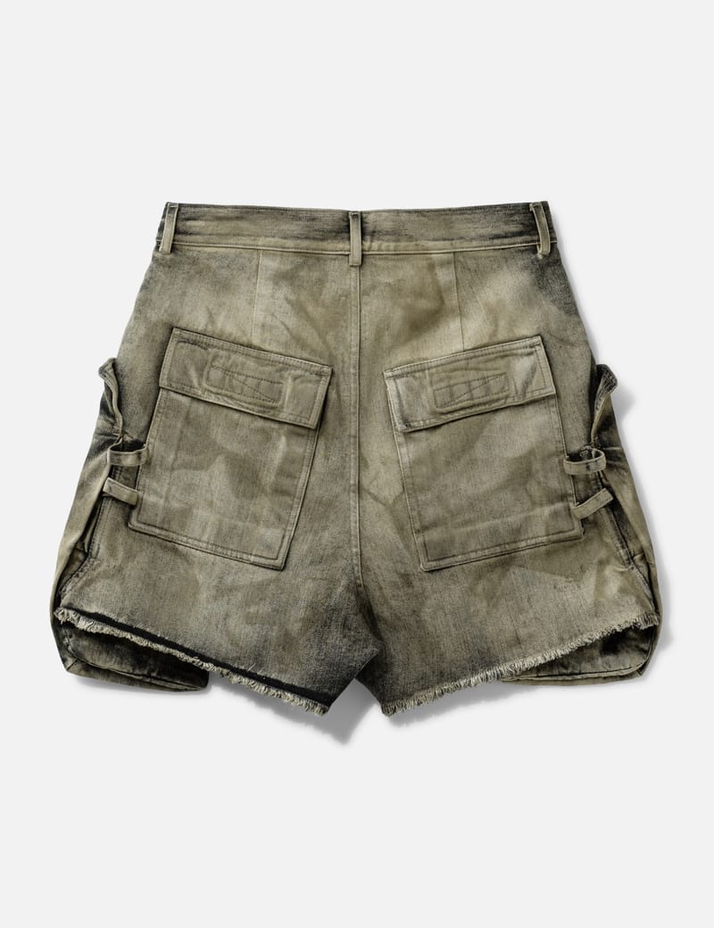 Rick Owens Drkshdw Stefan Cargo Shorts - Low-rise dust-wash denim