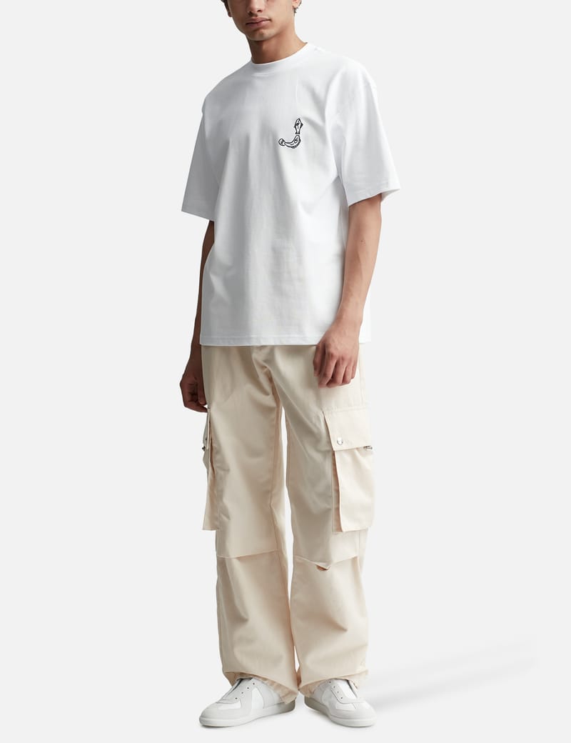 【送料込】JACQUEMUS_ホワイト Le t-shirt Meru Tシャツ JACQUEMUS White La Casa 'Le t-shirt Merù manches longues