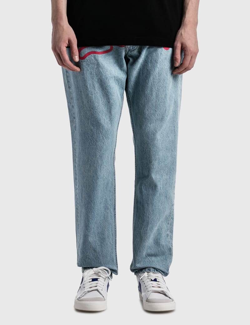 Icecream - Running Dog Damaged Denim Pants | HBX - Globally