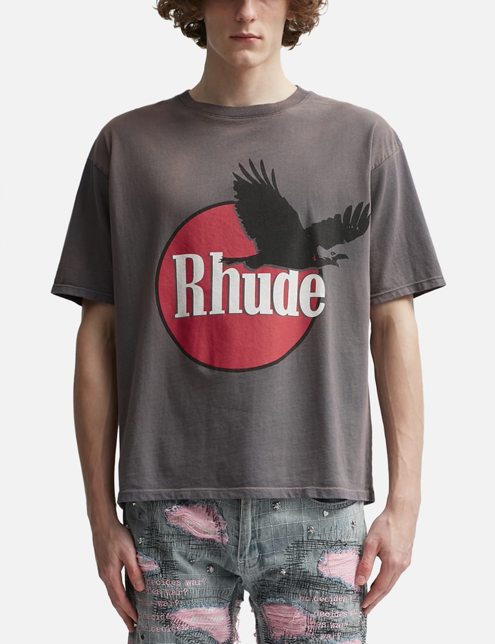 Rhude - EAGLE LOGO T-SHIRT | HBX - Globally Curated Fashion and ...