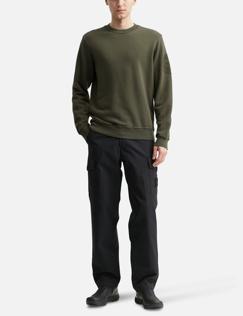 STONE ｜SWEATSHIRTS (Cotton Fleece 'Institutional Stone Island Brushed Cotton Fleece - Sneaker Lounge