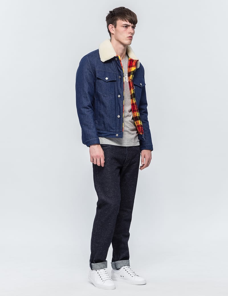 Maison Kitsuné - Denim Trucker Jacket | HBX - Globally Curated