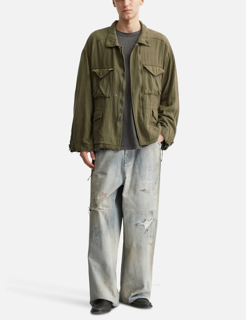 ジャケット・アウター 25AW ANCELLM SILK SUEDE FIELD JACKET ANCELLM Silk Suede Field Jacket - Khaki noil-silk field jacket