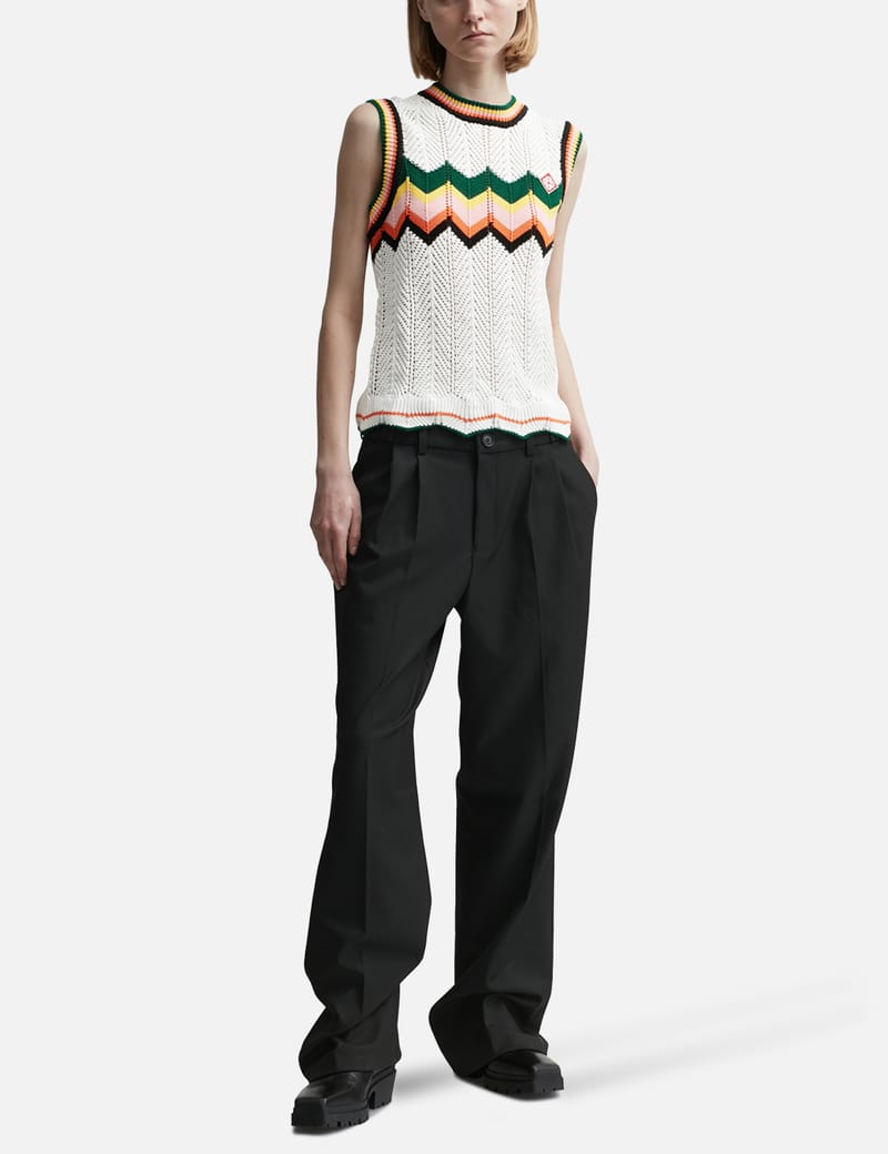 Casablanca - Chevron Lace Vest | HBX - Globally Curated