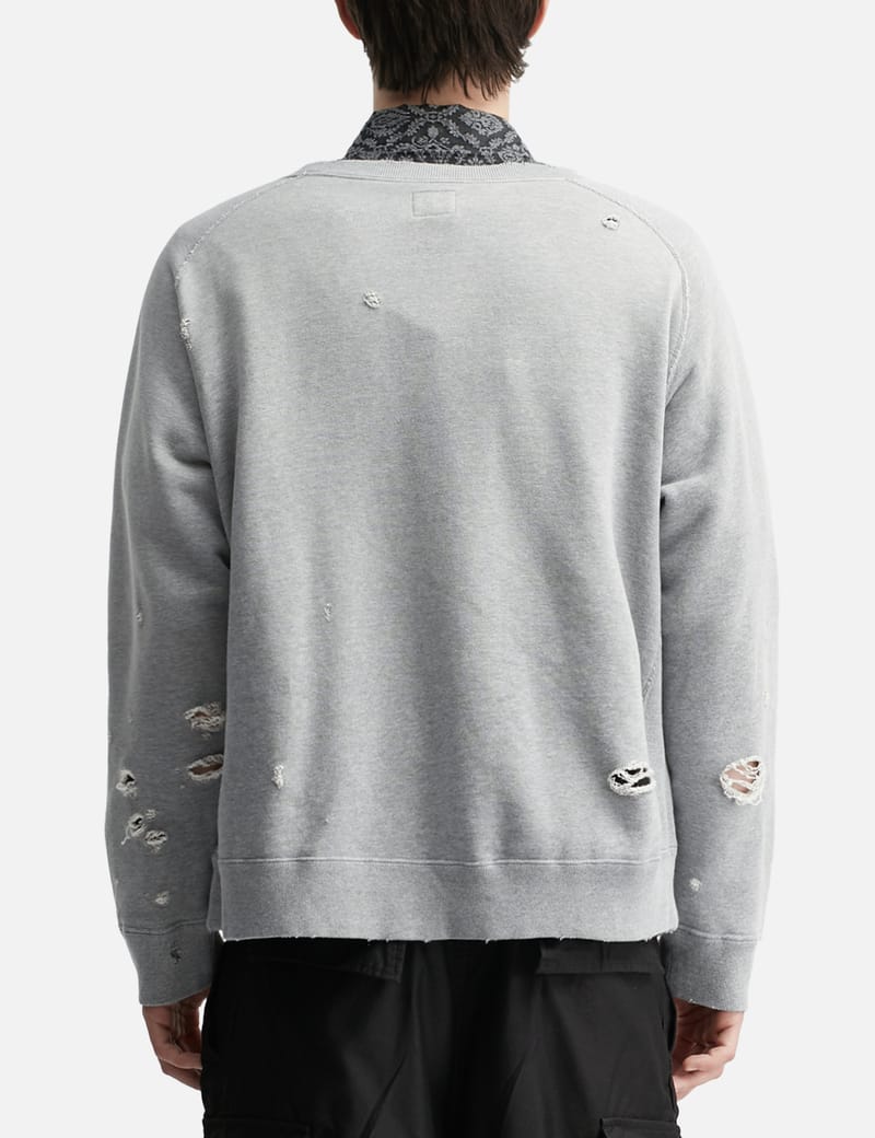 Needles Deconstructed Sweatshirt - Relaxed French-terry crew with