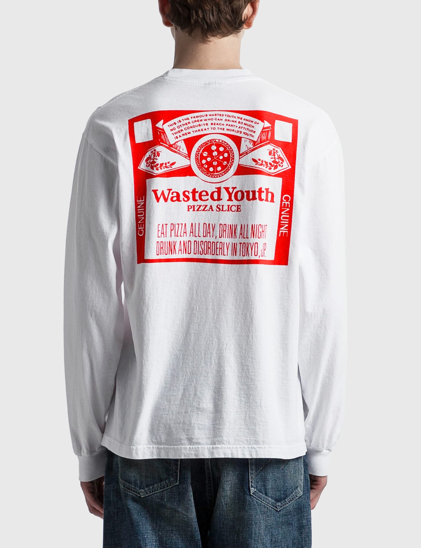 Wasted Youth - Wasted Youth x Pizza Slice Long Sleeve T-shirt
