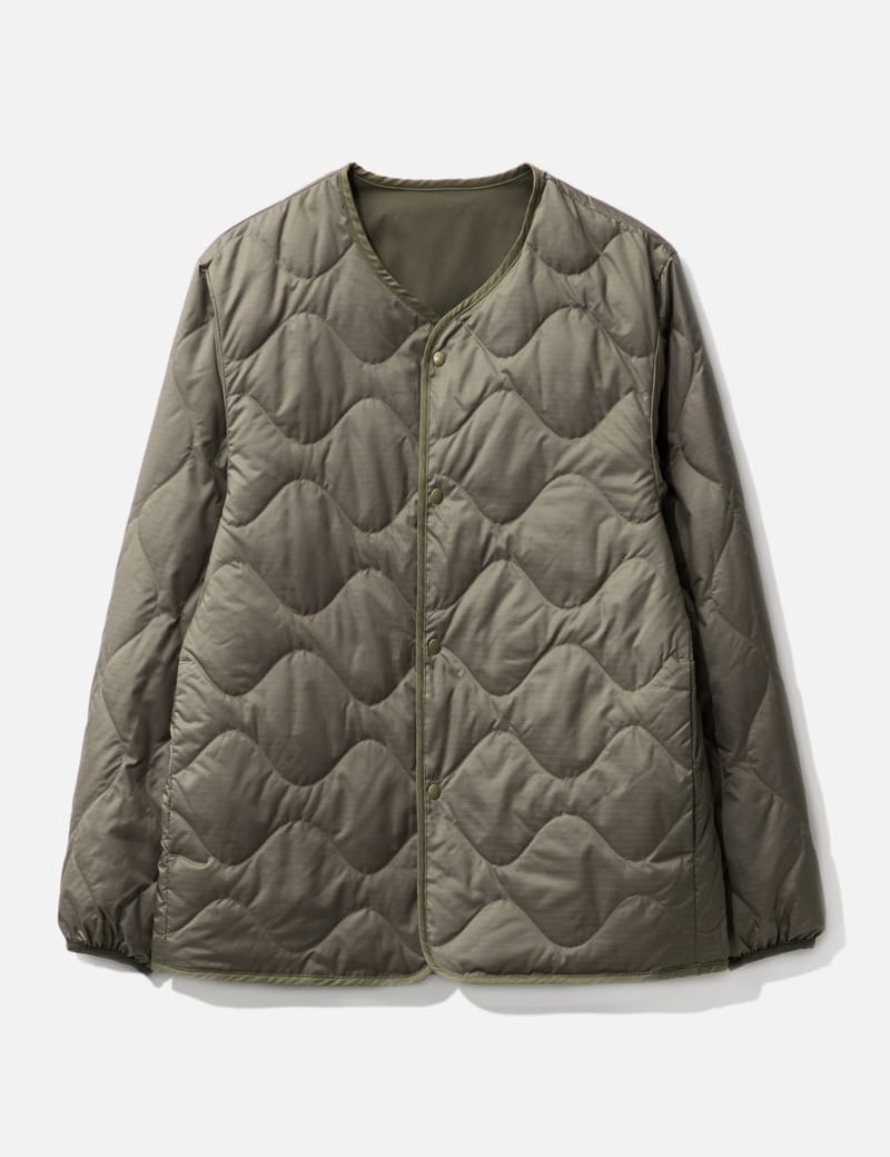 NANAMICA REVERSIBLE DOWN CARDIGAN JACKET KHAKI BEIGE | TODAY