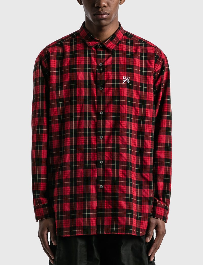 uniform experiment - Baggy Regular Collar Check Shirt | HBX