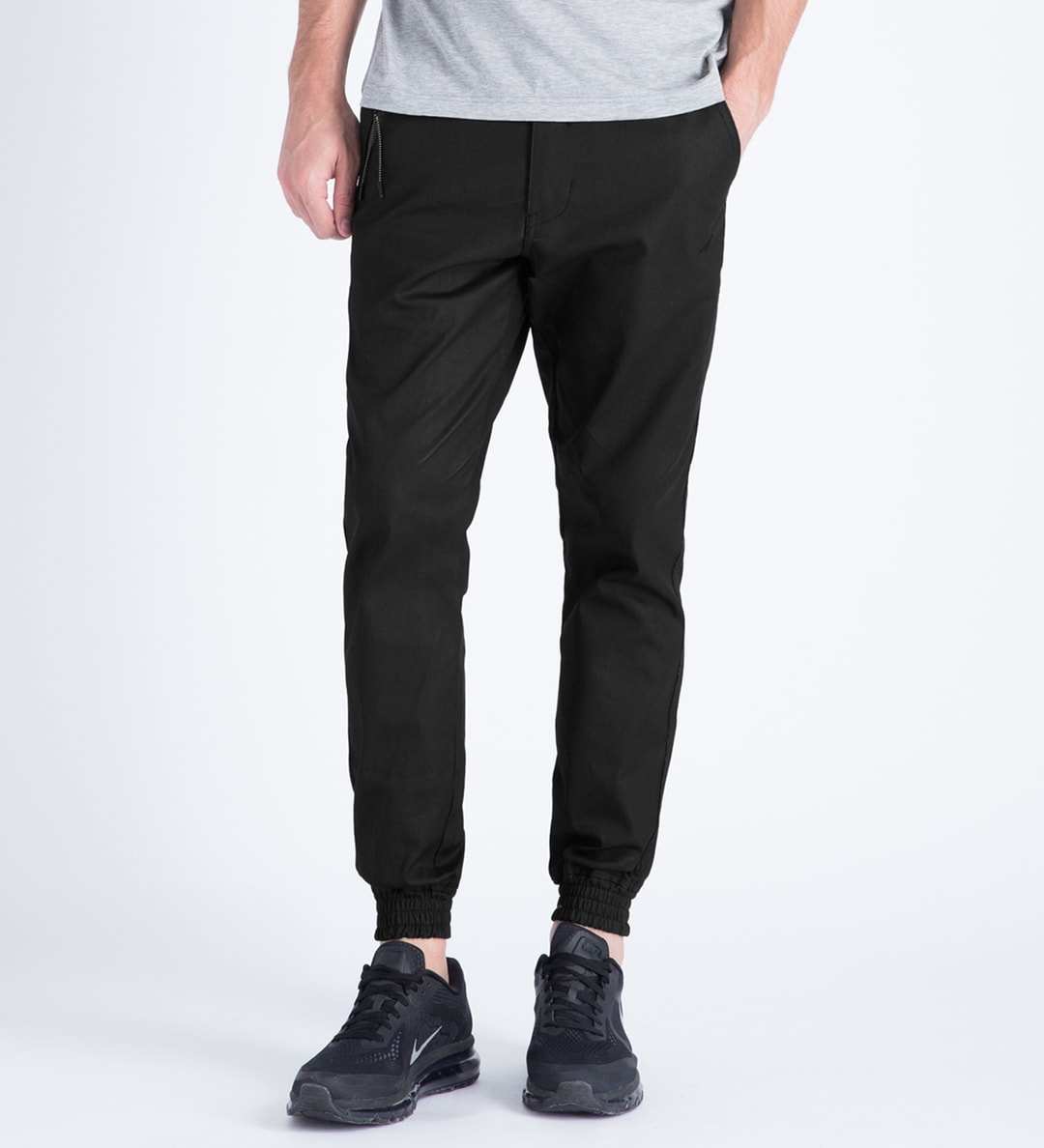 Staple Black Essex Coated Jogger Pants HBX Globally Curated