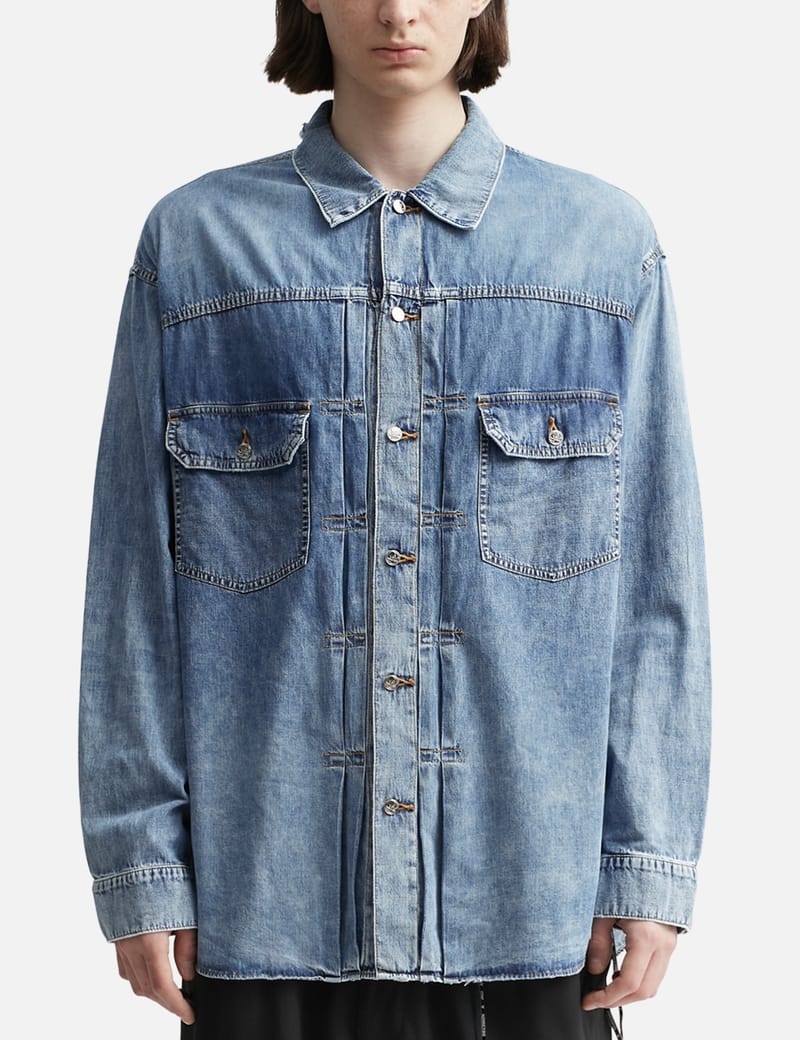 Mastermind World - LIGHT OZ DENIM SHIRT | HBX - Globally Curated