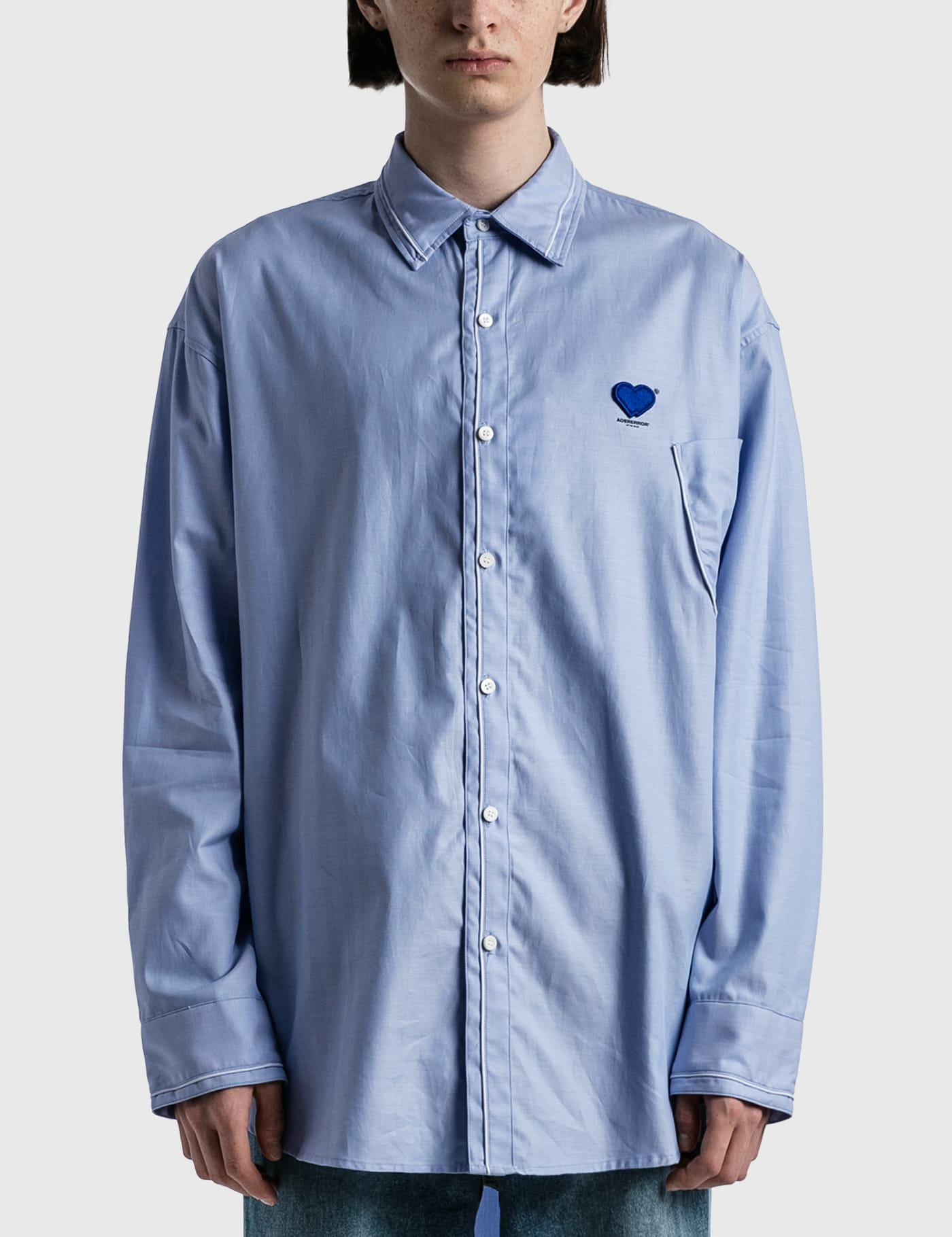 Ader Error - Twin Heart Logo Shirt | HBX - Globally Curated Fashion and  Lifestyle by Hypebeast