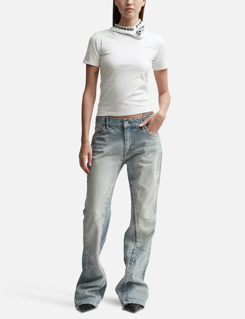 Y/Project Evergreen triple-collar T-shirt | White | FARFETCH