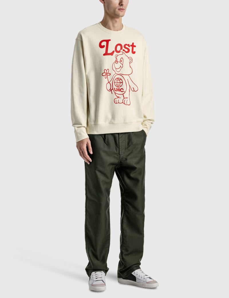[ LMC ]★LMC FLOWER BEAR SWEATSHIRT Lost Management Cities Mens Flower Bear Sweatshirt – Extra