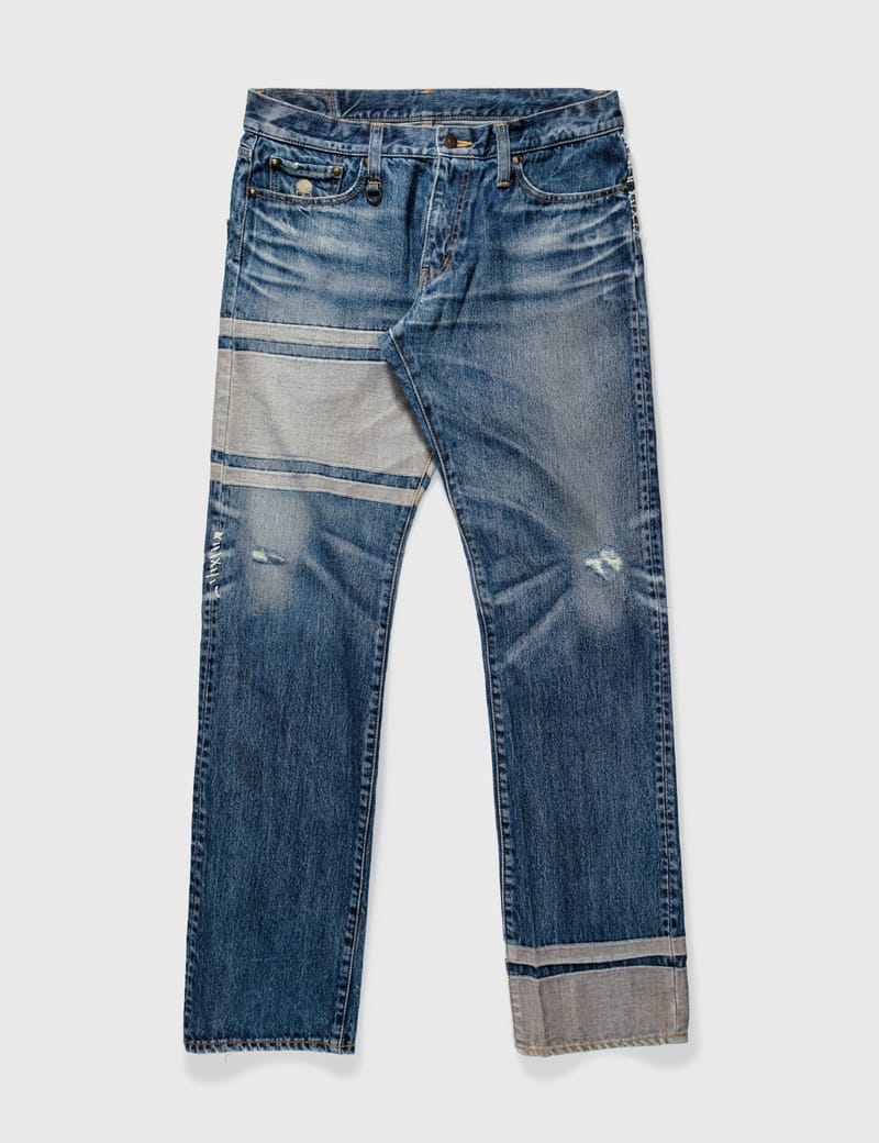 Mastermind Japan - Mastermind Japan Trimming Washed Jeans | HBX