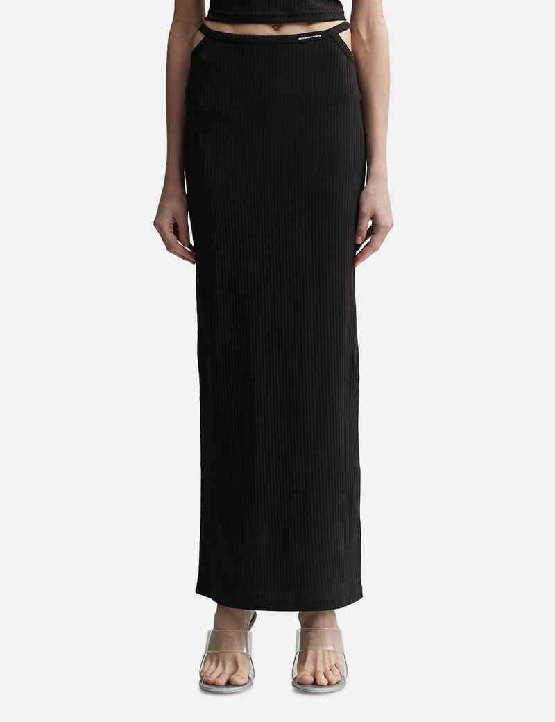 Black cotton jersey outlet skirt