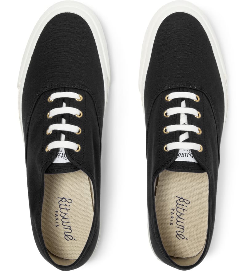 Maison Kitsuné - Black Sneakers | HBX - Globally Curated