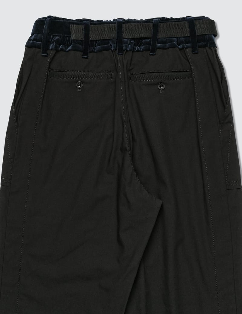 Sacai - Fabric Combo Cropped Pants | HBX - Globally Curated