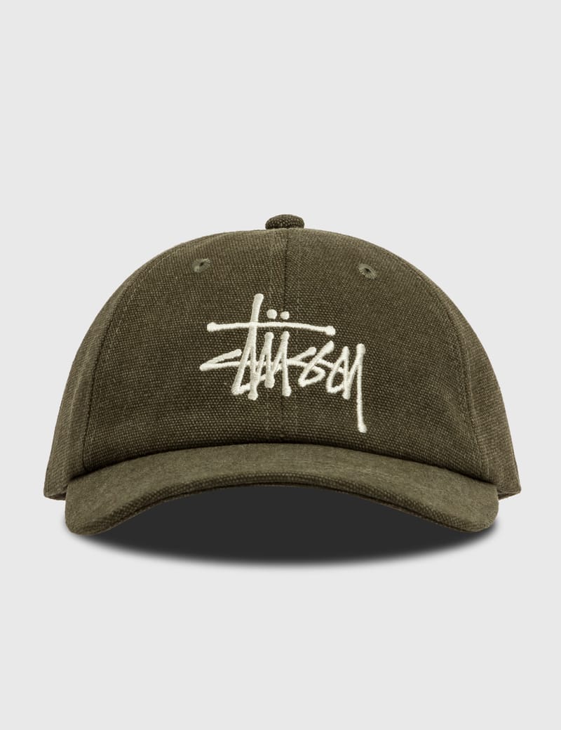 Stussy オリーブキャップ STUSSY オリーブ色 刺繍キャップ