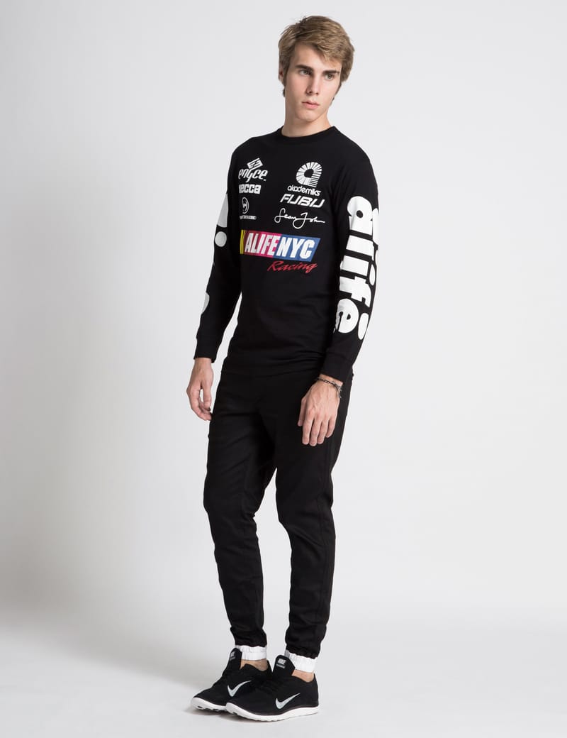 ALIFE - Black Dinosaur L/S T-Shirt | HBX - Globally Curated