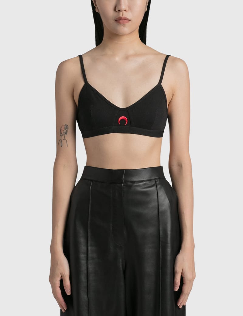 Marine Serre ブラジャー Organic Cotton Rib 2x2 Bra Marine Serre - Organic Cotton Ribbed Bra | HBX - Globally