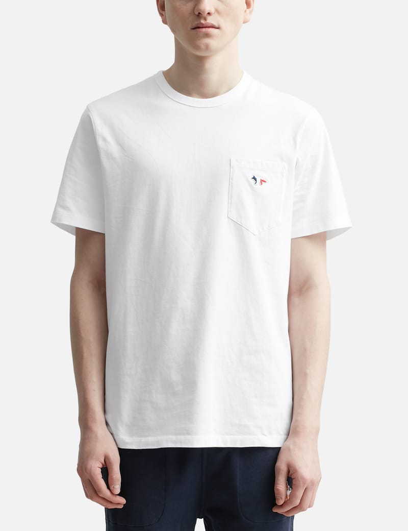 Maison Kitsuné - Tricolor Fox Patch Classic Pocket T-shirt | HBX