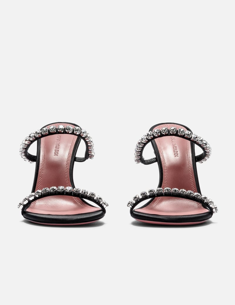 サンダル・ミュール AMINA MUADDI SS25 GIGI SLIPPER 95 (13S361237GIG MIRROR) AMINA MUADDI Gigi crystal-embellished mirrored-leather mules