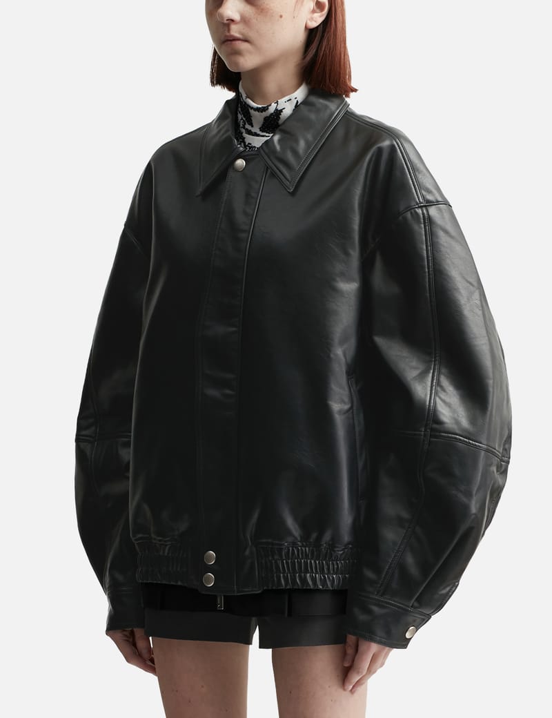 Lesugiatelier - Faux Leather Blouson Jacket | HBX