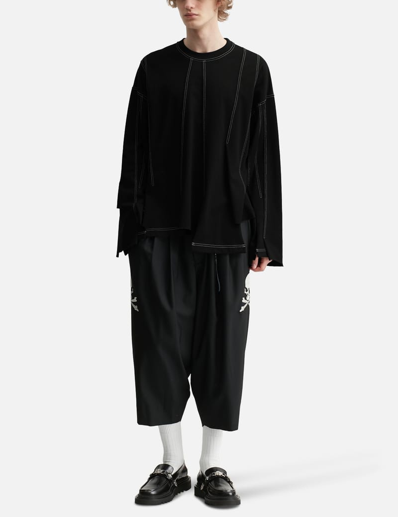 Mastermind World Reconstructed Boxy LS Tee - 上質なスビンゴールド