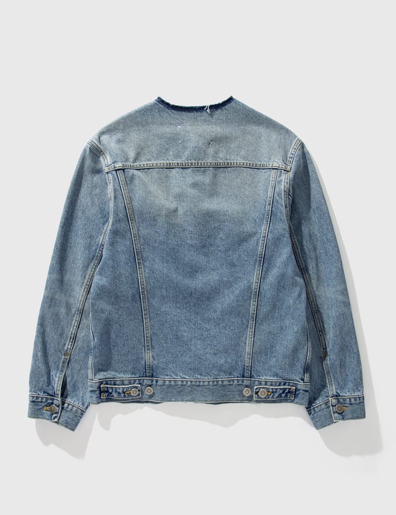 Maison Margiela - Denim Collarless Jacket | HBX - Globally Curated