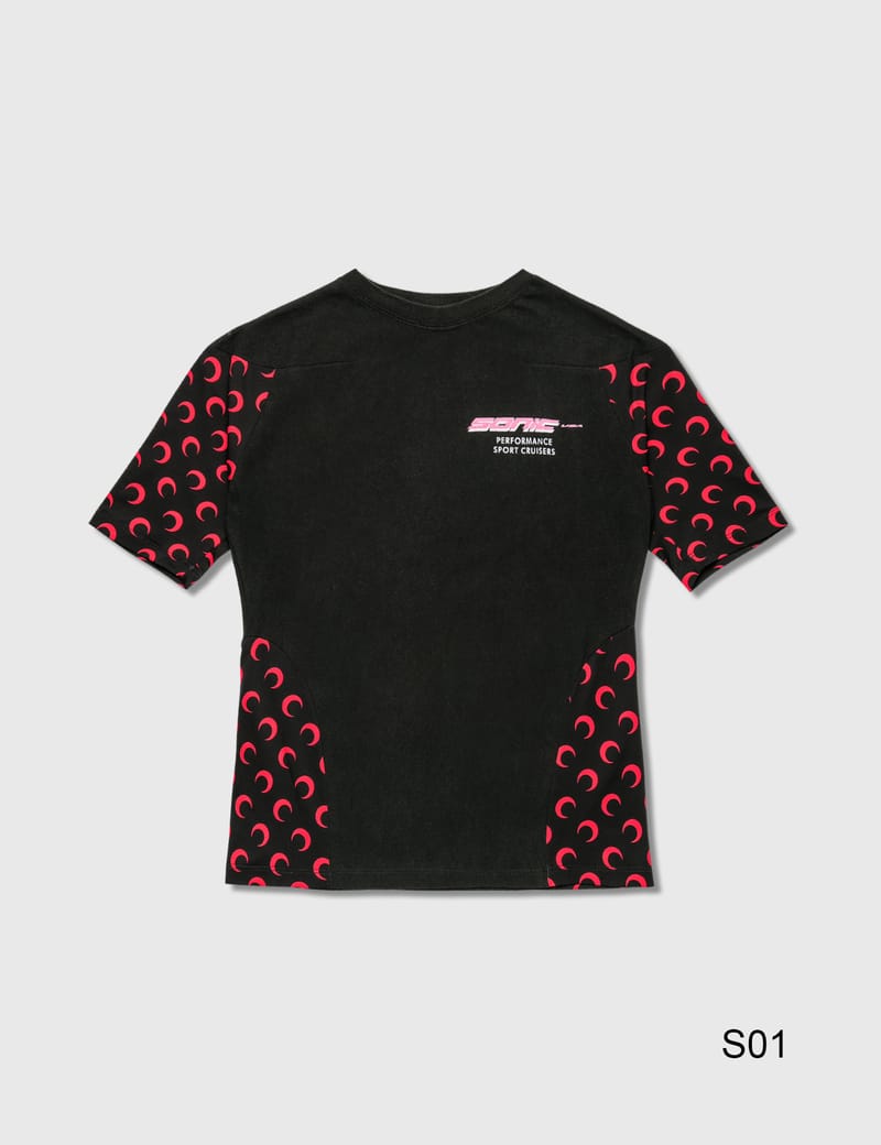 Marine Serre - Upcycled Moon Intervened T-Shirt | HBX