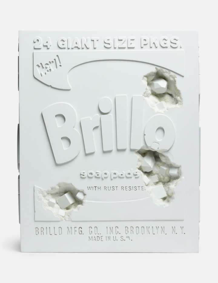 DANIEL ARSHAM - Andy Warhol Eroded Brillo Box Cube Figure | HBX