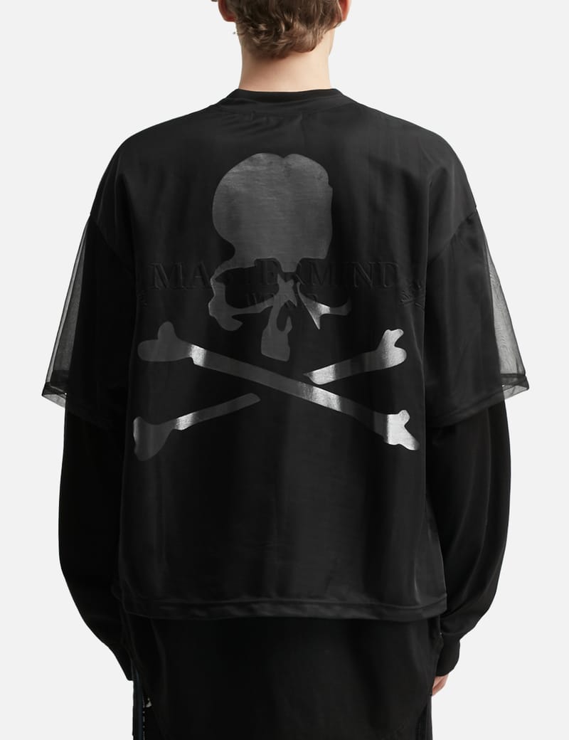 Mastermind World - Sheer Layered Boxy Long Sleeve T-Shirt | HBX