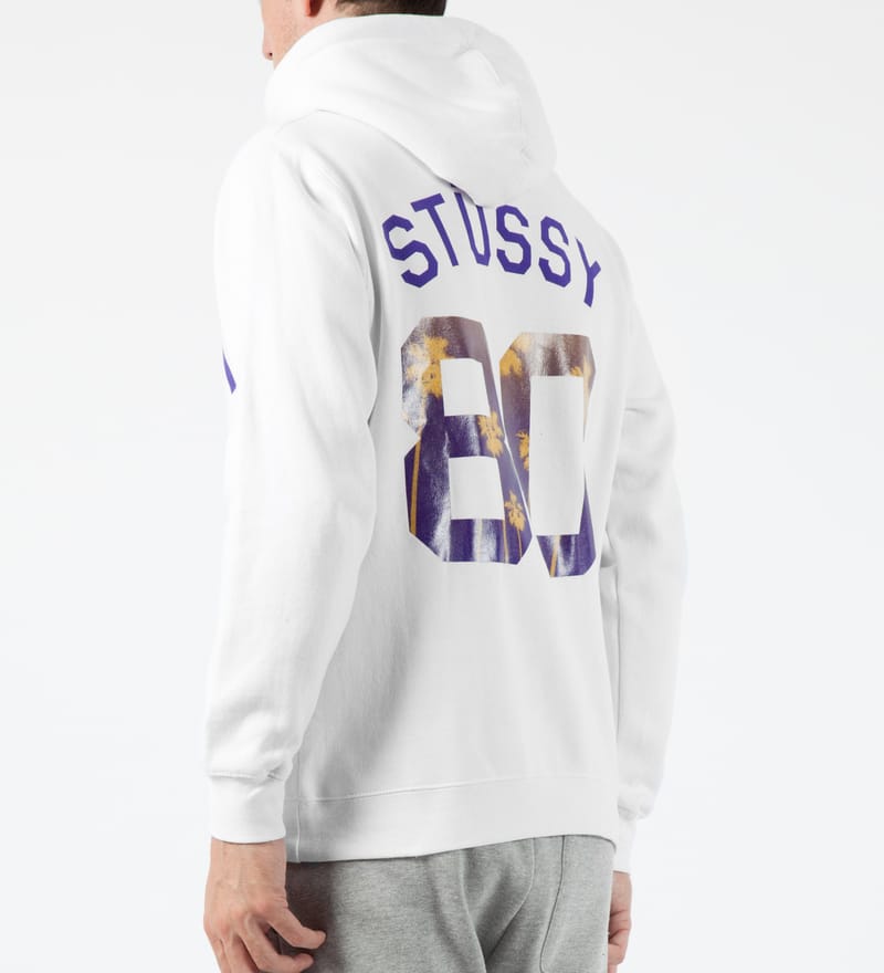 Stüssy - White LA 80 Hoodie | HBX