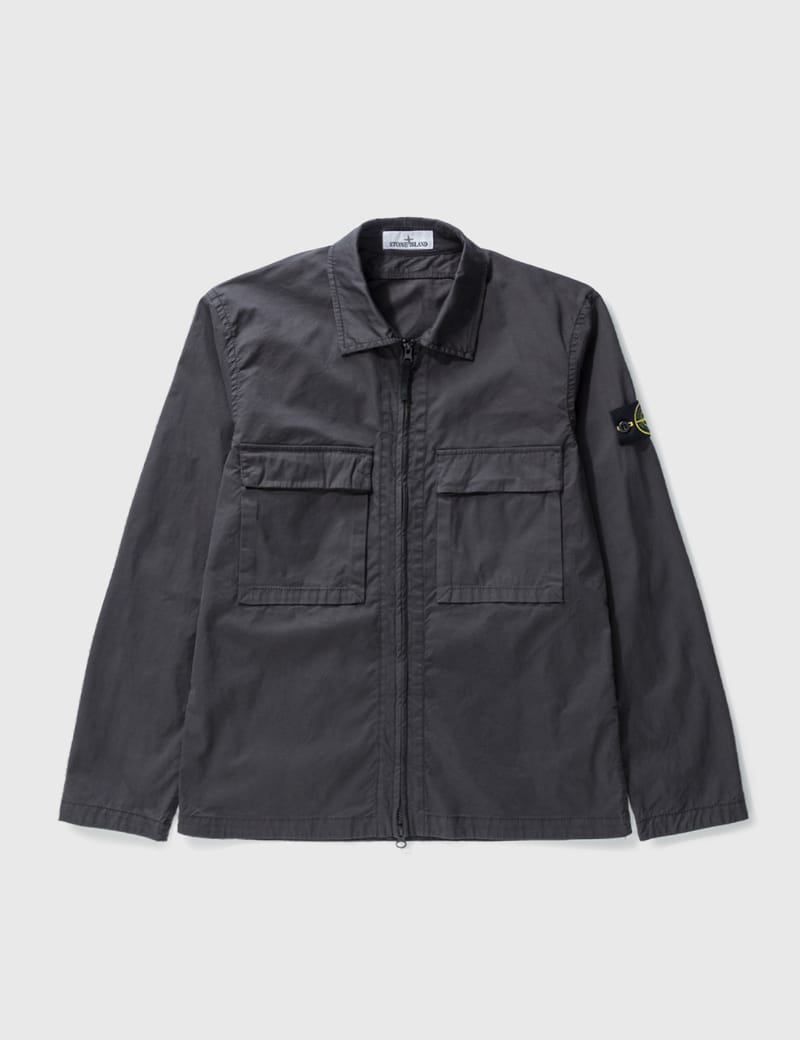 Stone Island - GARMENT DYED OVERSHIRT | HBX - Globally