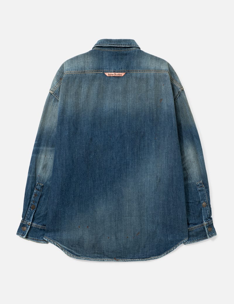 Acne Studios Denim Long Sleeve Shirts - ヴィンテージ加工と