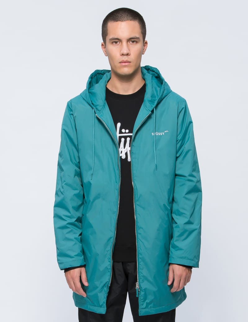 Stüssy - Insulated Long Hooded Coach Jacket | HBX - Globally