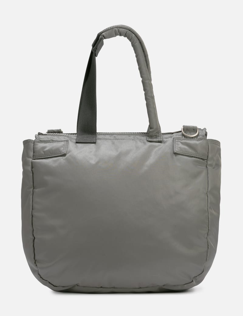 Sacai Porter 2 Tone Crossbody Bag - Gray nylon, oxidized hardware
